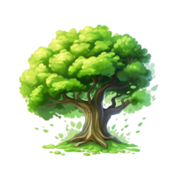 Illustration of trees isolated on background with png