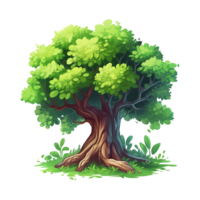 Illustration of trees isolated on background with png