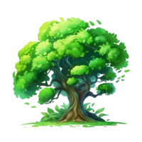 Illustration of trees isolated on background with png