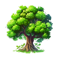 Illustration of trees isolated on background with png