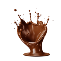 éclaboussure de Chocolat illustration, isolé objet transparent Contexte. ai généré png