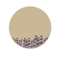 watercolor lavender flower wreath png