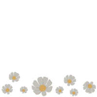 aquarelle camomille fleur couronne png