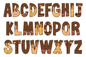 Handcrafted Chocolate Letters. Color Creative Art Typographic Design vector