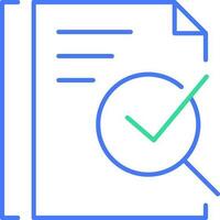 Document check line icon vector