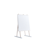 quadro branco ficar de pé em transparente fundo, poster borda ficar em pé, tela de pintura ficar em pé, exibição ficar em pé, cavalete ficar de pé com tela de pintura png