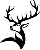 Deer logo simple style logo design silhouette vector image