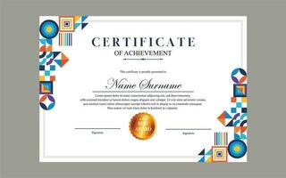 modern simple certificate design a4 geometric luxury certificate vector