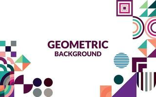 Flat geometric background vector