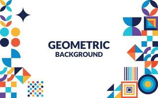 Flat geometric background vector