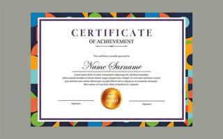 modern simple certificate design a4 geometric luxury certificate vector