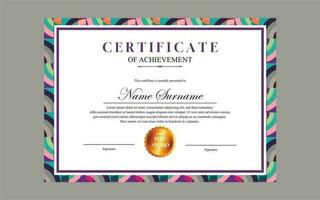 modern simple certificate design a4 geometric luxury certificate vector