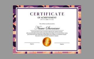 modern simple certificate design a4 geometric luxury certificate vector