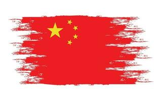 China flag template brush vector illustration