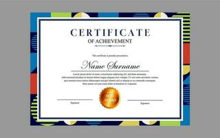 modern simple certificate design a4 geometric luxury certificate vector