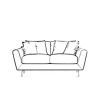 Black modern Sofa clipart on transparent background, Home interior furniture, Furniture sofa, comfortable seating, Living Room Furniture png