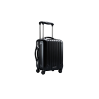 svart resa vagn väska på transparent bakgrund, fotografi av resa bagage, isolerat bagage för resa fotografi, resa bagage med transparent bakgrund, eleganta vagn väska png