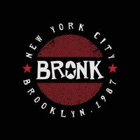 New York City, Bronx. Typography, t-shirt graphics, poster, print, banner, flyer vector