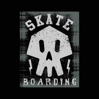 skateboarding and skateboard  Vintage design. Typography, t-shirt graphics, poster, print, postcard vector