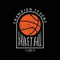 tipografía de ilustración de baloncesto. perfecto para el diseño de camisetas vector