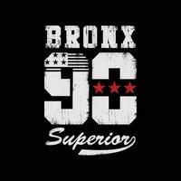 New York City, Bronx. Typography, t-shirt graphics, poster, print, banner, flyer, postcard vector