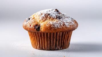 A minimalist photograph of food placed on a solid white color background, generative ai photo