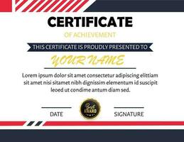 Certificate of achievement template, . Diploma vector template