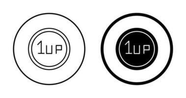 Unique 1UP Vector Icon