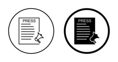 Unique Press Releases Vector Icon