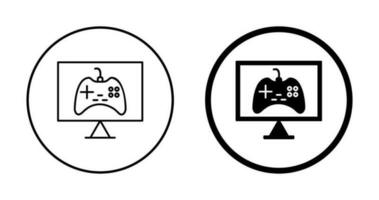 icono de vector de juegos en línea único