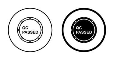 Unique QC Passed Vector Icon