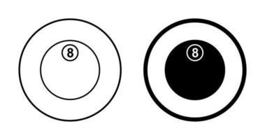 Unique Eight Ball Vector Icon