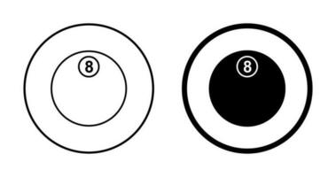 Unique Eight Ball Vector Icon