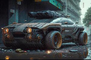 cyberpunk car concept photo