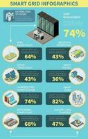 inteligente cuadrícula isométrica infografia vector