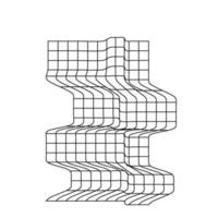 Distorted Grid Shape vector