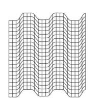 distorsionado cuadrícula forma vector