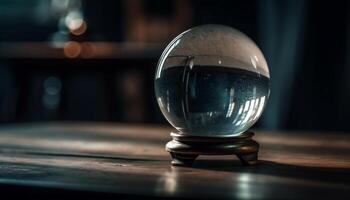 Bright liquid spheres symbolize antique decoration concept generated by AI photo