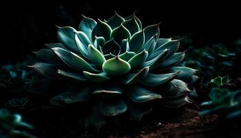 Sharp thorns protect the beauty of nature's artichoke generated by AI photo