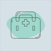 Design of a vector icon of a medicine chest.