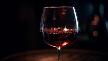 Luxury wine poured, celebrating romance and elegance generated by AI photo