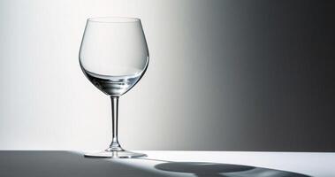 cristal vaso, vacío de cabernet Sauvignon vino generado por ai foto