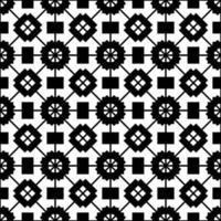 Vector monochrome pattern, black and white repeat ornament texture. Abstract geometric design element