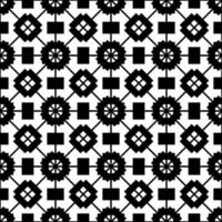 Vector monochrome pattern, black and white repeat ornament texture. Abstract geometric design element