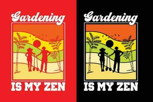 Gardening t shirt design vector