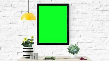 Studio The perfect backdrop for any green screen or chroma key video production, and design. 3d render photo