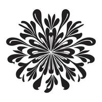 Flower Design Vector Illustration black color