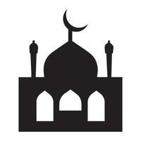 Mosque Vector Icon single, Masjid Vector Icon Illustration