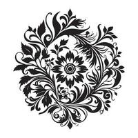 Floral Flower Vector Line art Illustration, Floral Flower vector Silhouette, Flower vector. Floral Pattern