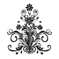 Floral Flower Vector Line art Illustration, Floral Flower vector Silhouette, Flower vector. Floral Pattern